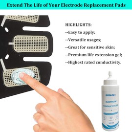 Bogush Electrode Conductive Gel for TENS Unit Pads Odorless Electrode Gel for All Types of Self-Adhesive Electrodes Improves The Conductivity of TENS Electrode Pads Safe Use 8.45 oz Pack of 2