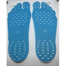 Unbranded Anti-Slip and Waterproof Unisex Beach Foot Pads Barefoot Foot Stickers L Blue