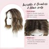MORICHY 10 Inch Short Wavy Hair Topper for Women, Lightweight