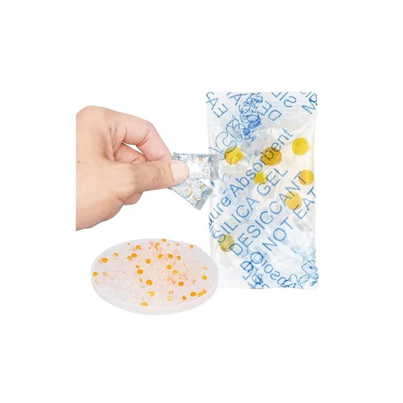 Absorbent Industries Dry-Packs Orange Visible Indicating Silica Gel Rechargeable Dehumidifier