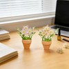 2 Pcs Cute Handcrafted Flower Car Ornament, Mini Crystal Beads