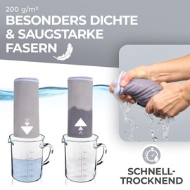 Wowtowelz Compact Microfibre Towel, Travel Towel, Sports / Fitness Towel, Beach / Bath Towel, Lightweight and Quick Drying (Light Grey, 180 x 110 cm)