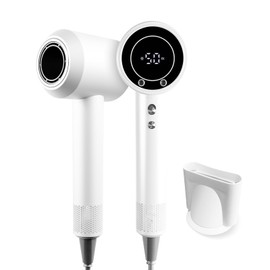 Ni Zmir Dryer, 300 Million High Concentration Negative Ions, 110,000 Rotations/Minute High Speed BLDC Motor, Display Included, Dual NTC Temperature Control System, Large Airflow, Quick Drying in 1