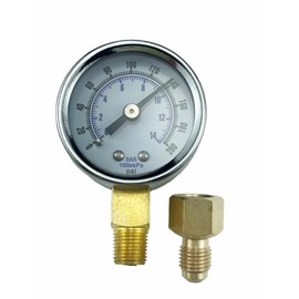 ZFZMZ Replacement Oil Burner Fuel Pressure Test Gauge 0-200 PSI for Measure Beckett, Suntec, Webster & Danfoss Oil Burner Fuel Pump Pressure