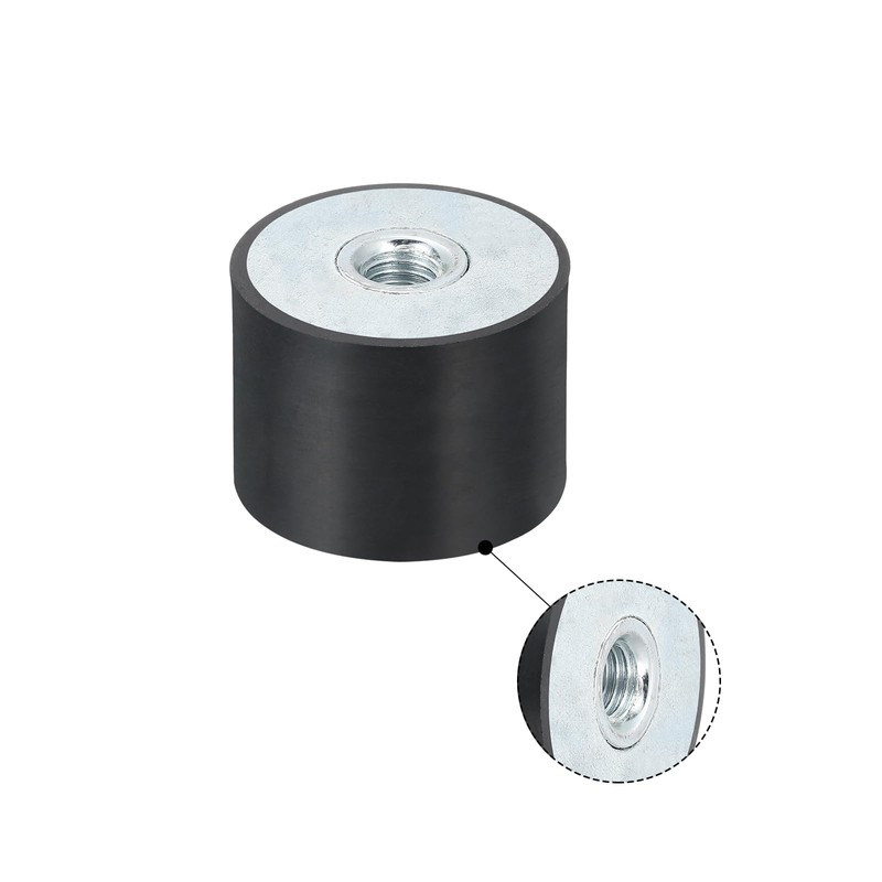 sourcing map 40 x 30mm M10 Thread Female Rubber Mounts,