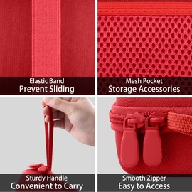 Aenllosi for Phomemo A30 Label Printer Hard Case, Phomemo A30 Mini Label Maker Machine Organizer, Red (Case Only)