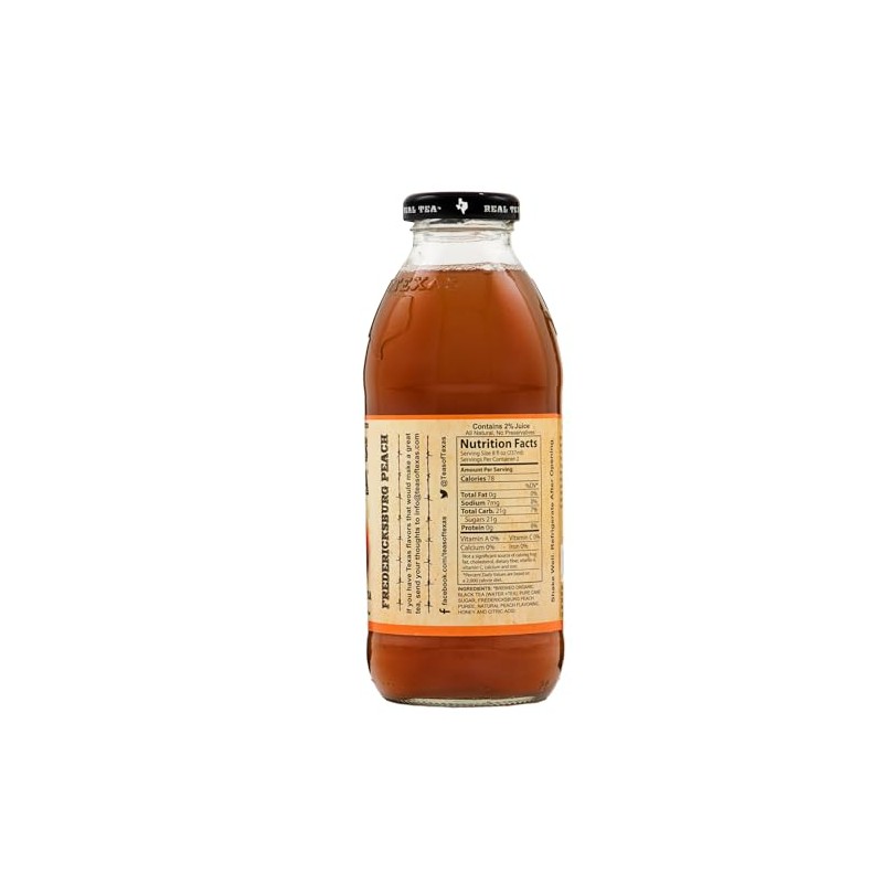 Texas Tea Fredericksburg Peach Tea – Organic Black Tea with
