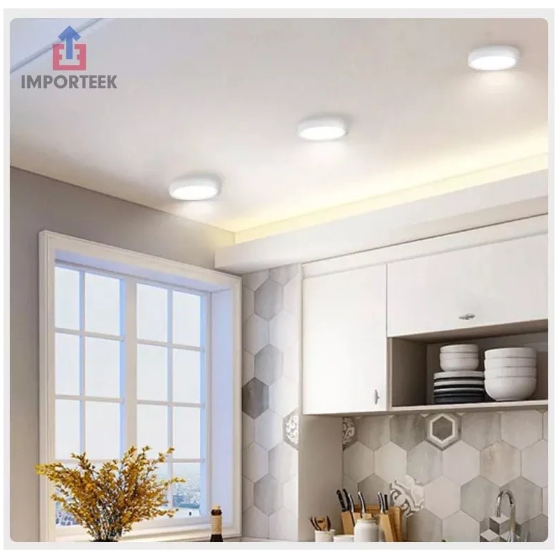 Importeek 3pz Lampara Techo Luz Led Moderna Sobreponer Empotrable 24w