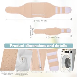 2pcs Castor Oil Pack Wrap Kit, Reusable Anti Oil Leak Design, Include Abdomen Area Wrap & Neck Wrap,Multipurpose Compress for Yoga, Sleep, Relaxation