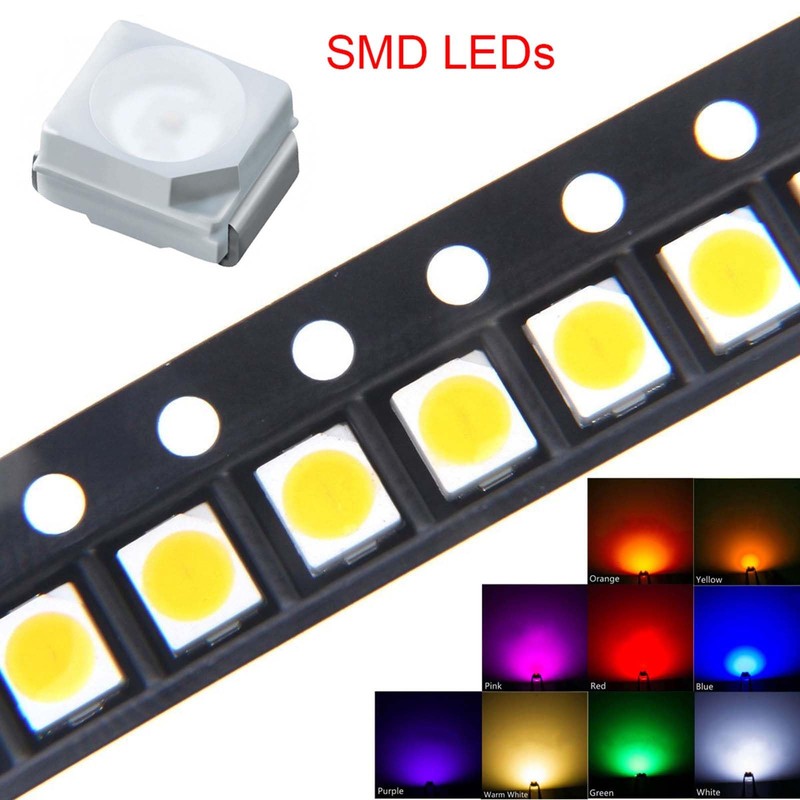 50pcs Yellow Ultra Bright SMD LEDs Surface Mount LEDs Diodes
