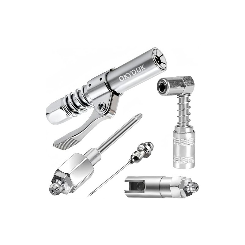 World's Smallest Grease Coupler Only 0.53" with Cleaning Tool,High Pressure
