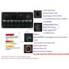 LLD_TK 8 Gang Toggle Switch Panel Breaker Green LED Voltmeter