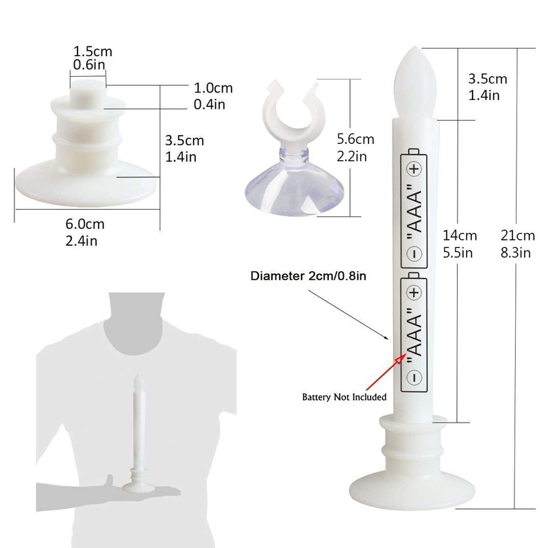 Flameless Candles with Remote Timers for Window 6PCS Battery Window