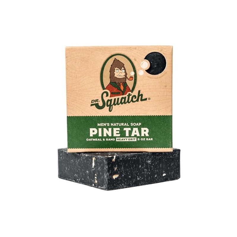 Dr. Squatch Jabón Natural de Alquitrán de Pino – Exfoliante