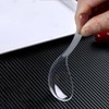 50 PCS Disposable Clear Plastic Spoons,5.9" Asian Soup Spoons,Chinese Spoons,tasting