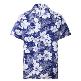 Hawaiian Shirts for Men Regular Fit Short Sleeve Mens Hawaiian Shirts with Large Variety of Colors and Designs Available(Dark Blue 060,L)