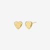 Gold&Deer 14K Goldfield Vintage Lettering Heart Earrings White Gold /