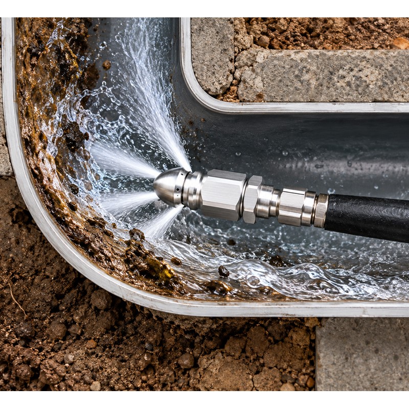 1/4" Pressure Washer Sewer Jet Nozzle for Drain Cleaning –