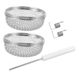 Gatuida 2pcs Stainless Steel Rv Vent Screens Mesh Covers for Camper Furnace and Water Heater with Installation Tool for Outdoor Rv Accessories