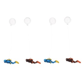 iplusmile 4sets Aquarium Diver Ornament Creative Floating Decor for Fish Tank Underwater Landscape Simple Design and Fish Tank Accessory