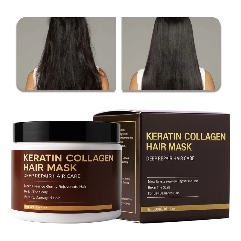 Mascarilla De Cabello Colágeno Reparación Cabello Dañado