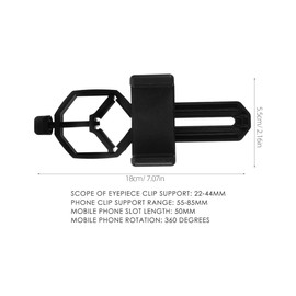 Hemobllo Soporte para Telescopio De Teléfono Clip Adaptador para Microscopio Sostenedor De Celular para Microscopio Ideal para Camping Observación De Aves Conciertos Y Viajes