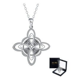 Collar de Plata 925 para Mujer - Dije Celta Elegante con Caja de Regalo para San Valentn y Da de la Madre                                             