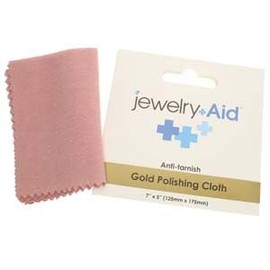 The Beadsmith Gold Polishing Cloth – Jewelry Aid – Removes Tarnish & Polishes – Anti-Tarnish Properties Protect Gold – Reusable Cloth, No Scratching, Non-Abrasive – 7.5 x 5 Inches