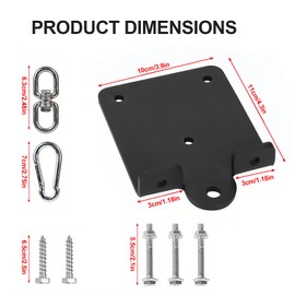 GVRGO Wall Mount Bracket, Heavy Punching Boxing Bag Hanger, Heavy Duty Bag Hanger Bracket, Ceiling Anchor for Home Suspension Training Kit, Suspension Straps, Gymnastic Rings, Yoga Swing & Hammock