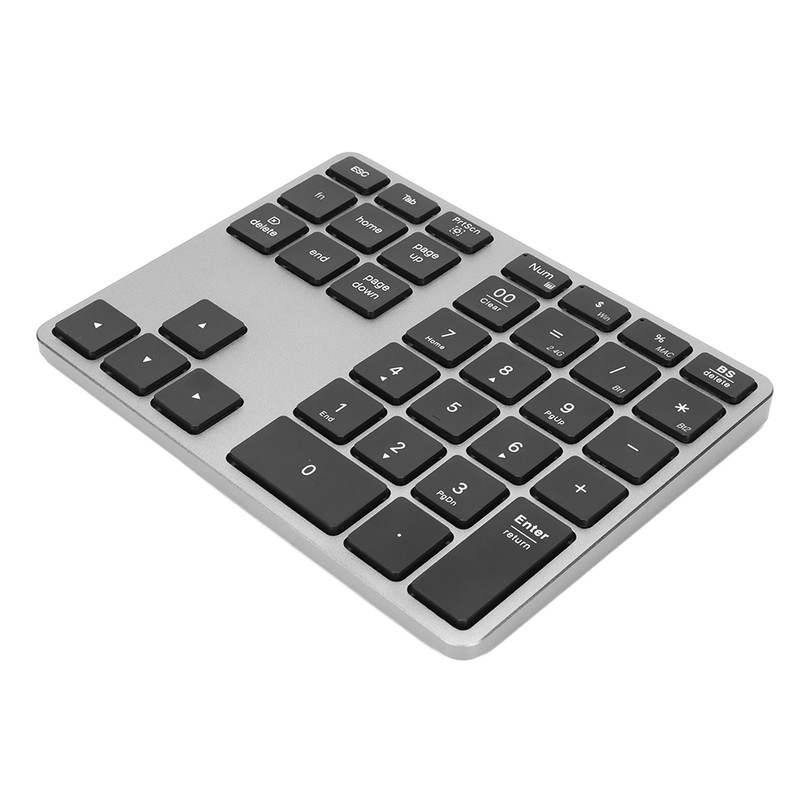 Wireless Number Pad 35 Keys Aluminum Alloy Ultrathin Rechargeable Ergonomic