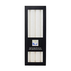 Stearin Stabkerzen, 250 x 22 mm, Elfenbein, 4er-Pack, Bio - Kerzen / Stearin - Leuchterkerzen