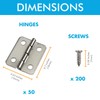 Silver Tone Mini Box Hinges 50 Sets and 200 Replacement