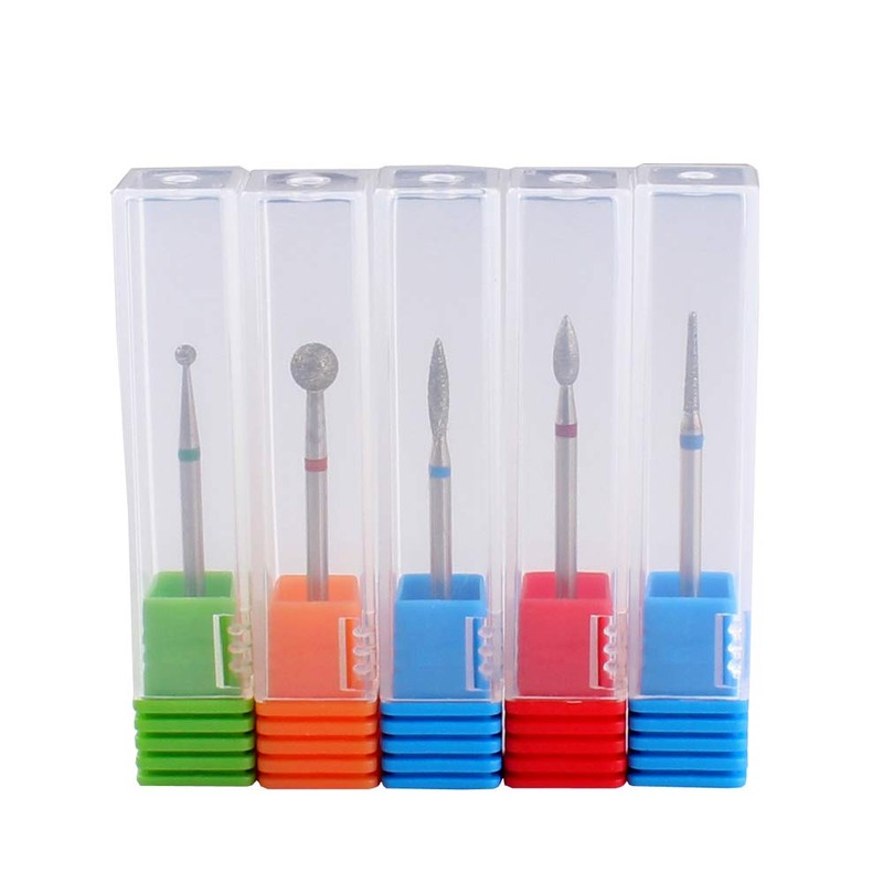 5pcs Diamond Nail Machine Drill Bit Nail Foot Cuticle Clean