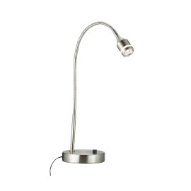 Homeroots Brushed Steel Metal Led Adjustable Desk Lamp