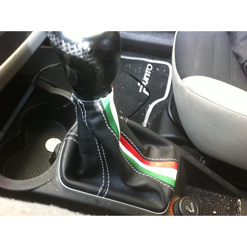 Gear Stick Gaiter Compatible Grande Punto Evo Genuine Leather Black