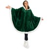 PAVILIA Wearable Blanket for Women, Hooded Poncho Warm Cape Blanket,