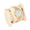 3pcs Women Watch Bracelet Set Gillter Elegant Hypoallergenic Waterproof Quartz