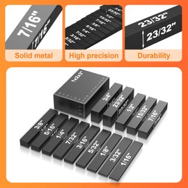Setup Blocks Woodworking,Setup Blocks Height Gauge Set, 15pcs Precision Aluminum Setup Bars for Router and Table Saw Accessories Woodworking Set Up, Bars Include Laser Engraved Size Markings