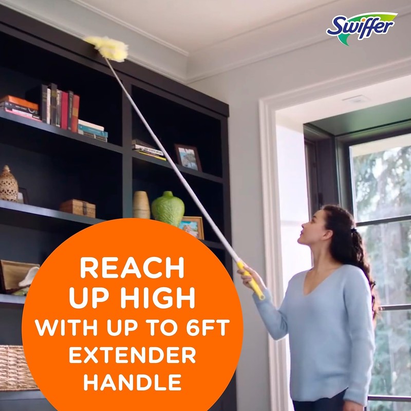 Swiffer Heavy Duty Dusters with Super Extender Handle, 6 Ft