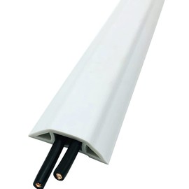 Canaleta de Suelo para Cables Protector De Cable De Piso con Cable Amarillo De Advertencia, Cable De Compresión De PVC Blando Hider, Almacén De Gestión De Cables Autoadhesivos