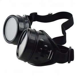 DD-life New Sell Vintage Steampunk Goggles Glasses Gothic Glasses for Cosplay Costumes (Matt Black)