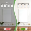 Guliaofo 4-Light Nickel Bathroom Light Fixtures, E26 Modern Vanity Lights