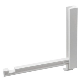 Kawaki Hardware narrow style Room Hanger Brackets, White, 1 Pair 2 Pieces