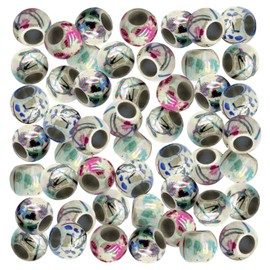 250Pcs Colored Acrylic Beads, with Holes, 4Mm Hole Diameter, Multi-Functional Loose Beads, DIY Craft Jewelry Accessories.