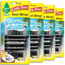 Little Trees Ambientador para Coche con Envoltura de Ventilación, Caribbean Colada (16 Ambientadores), CTK-52725-24