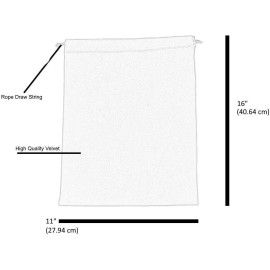 Velvet Cremation Urn Bag Drawstring Closure - Adult Cremation Urn (Blue)