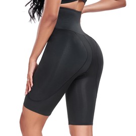 Derssity Women Butt Lifter Padded High Waisted Body Shaper Shorts Thigh Slimmer Cincher Tummy Control Knickers Panties(B,XXL)