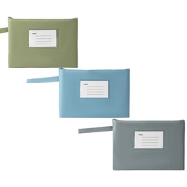 Pack of 3 Money Bags for Banknotes Storage, A5 Hand Luggage Document Folder, Bank Bag Leather with Zip for Waterproof, Compact, School, Household, Business, Money Saving Folder Money Organiser Folder