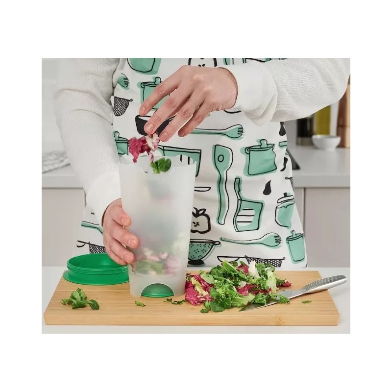 IKEA New Ikea UPPFYLLD Salad shaker with strainer bright green/clear