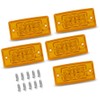 LQI 5pcs Rectangle Cab Light 6 LED Amber Top Roof